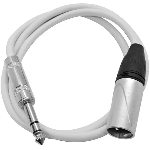 Vista 5 de Seismic Audio - SATRXL-M2 - Cable de conexión XLR verde de 2 pies macho a 1/4" TRS