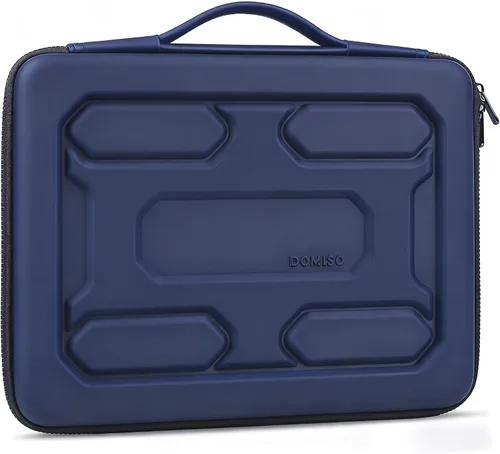 Vista 20 de DOMISO Funda para laptop de 13.3 pulgadas con asa, bolsa para computadora a prueba de golpes, funda protectora impermeable EVA para portátiles