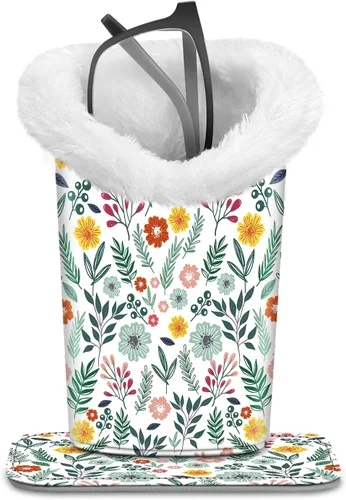 Vista 62 de Fintie Soporte para anteojos forrado de felpa con base magnética, estuche de cuero vegano prémium para lentes