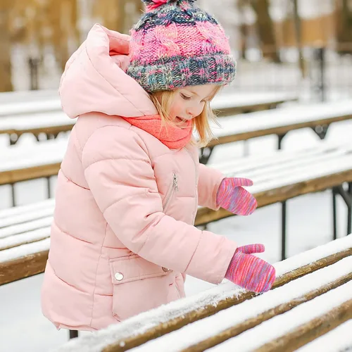 Vista 5 de ONESING 5 pares de guantes negros para bebés guantes cálidos para recién nacidos guantes de invierno para bebés y niñas