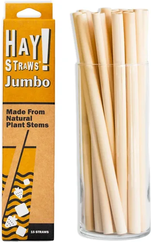 Vista 9 de Pajitas de heno compostables de 6 pulgadas, respetuosas con el medio ambiente, 1500 popotes biodegradables, desechables para bebidas bajas
