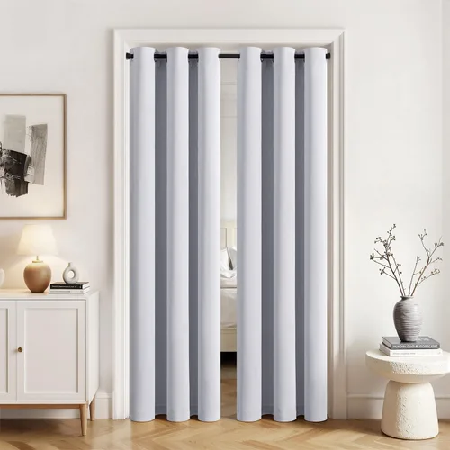 Vista 109 de MIULEE Cortinas opacas para dormitorio o sala de estar, juego de 2 paneles de cortina para ventana con aislamiento térmico y bloqueo de luz