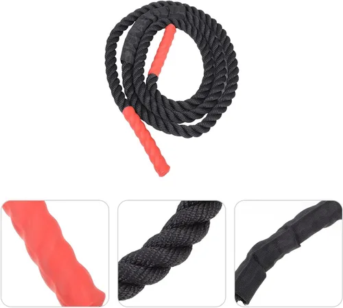 Vista 9 de Toyvian Cuerda de saltar de alta resistencia para entrenamiento de fuerza para adultos, MMA, boxeo, gimnasio, entrenamiento