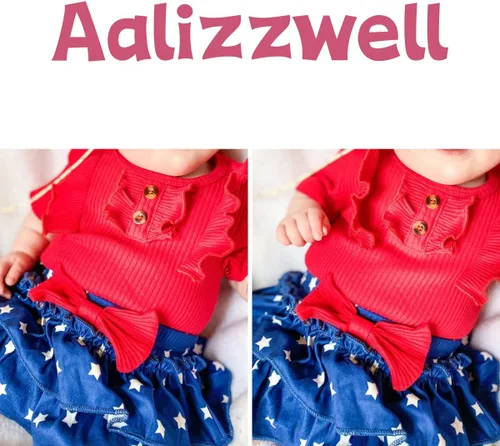 Vista 3 de Aalizzwell Traje de verano para bebés recién nacidos