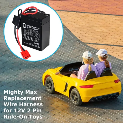 Vista 7 de Mighty Max Battery Reemplazo de caída para vehículo de 6 V con kit de batería de 4.5ah y arnés con conector de 2 pines