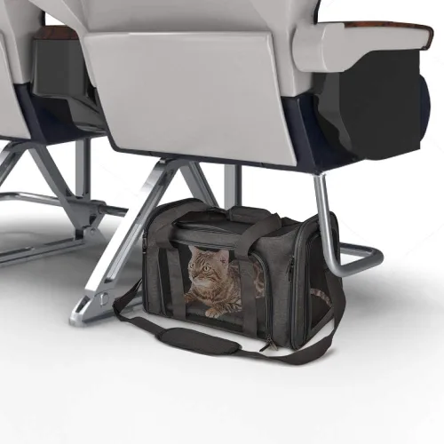 Vista 4 de Transportador Henkelion para Gatos y Perros Portador de Mascotas para Gatos / Perros Pequeños / Medianos Cachorros (Hasta 15lbs), Portador de Perros