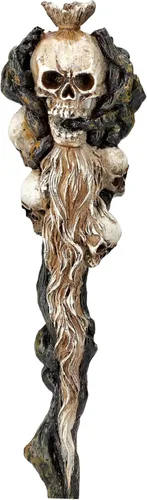 Vista 2 de Pacific Giftware Figura mágica de resina con diseño de cabezas de calavera