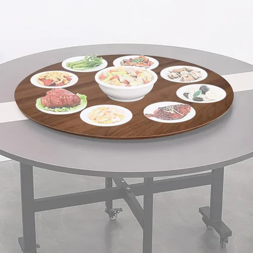 Vista 13 de Tocadiscos de comedor de 80/90/39.4 in, bandeja giratoria para servir, bandeja de servir Lazy Susan, pantalla giratoria para servir, centros