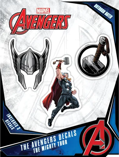 Vista 9 de Marvel Thor - Juego de 3 calcomanías de vinilo para exteriores, para automóvil, laptop, computadora, botella de agua, calcomanías de Marvel