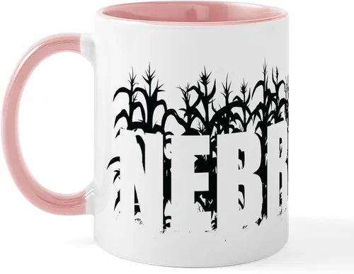 Vista 48 de CafePress I Love Nebraska Taza de café de cerámica de 11 oz (11.0 fl oz)