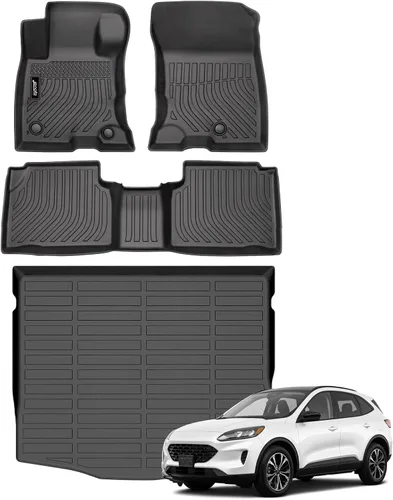 Vista 29 de Juego completo de tapetes de auto para todo tipo de clima, revestimiento automotriz para piso y maletero