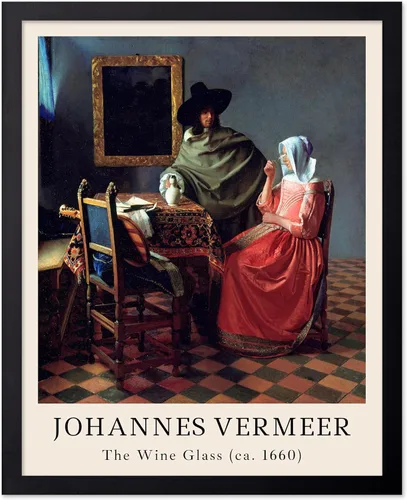 Vista 50 de Poster Master Póster vintage Johannes Vermeer – Impresión de pintura de vista retro de Delft – Vista del arte de Delft – Regalo para hombres