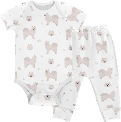 Vista 19 de vvfelixl Conjunto de mamelucos de bebé, pantalones y gnomo, hongo, manga corta, ropa de bebé para niños y niñas, 3M Multi1