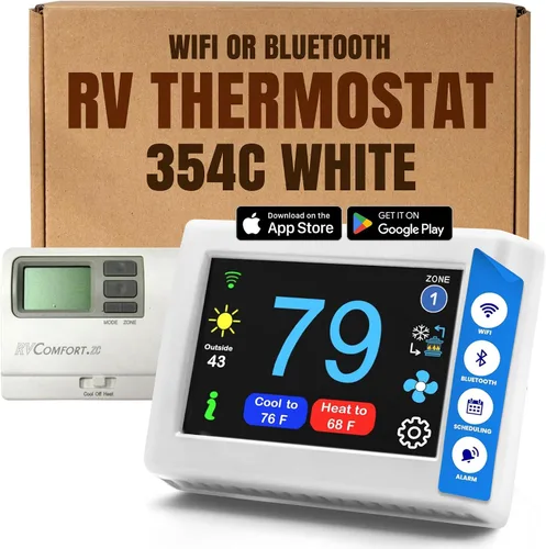 Vista 25 de MICRO-AIR EasyTouch - Termostato digital de repuesto para autocaravana, programable y confiable, habilitado para WiFi y Bluetooth, termostato