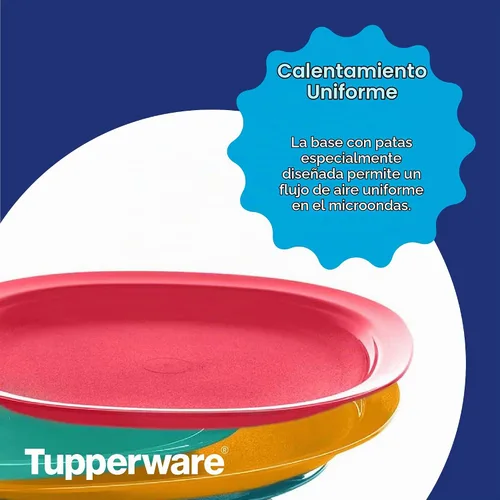 Vista 5 de Tupperware Platos de almuerzo recalentables para microondas, aptos para lavavajillas y microondas, sin BPA, reutilizables, ligeros, duraderos e