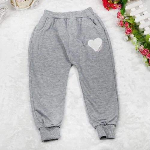 Vista 7 de Conjunto de sudadera con estampado de corazón para bebé y niña de 3 a 7 años