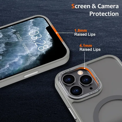Vista 52 de Anuck - Funda magnética para iPhone 11 compatible con MagSafe, carcasa trasera mate translúcida dura, borde de TPU, delgada, resistente a impactos