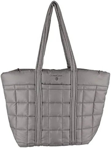 Vista 4 de Michael Kors Bolso tote acolchado grande Stirling - Gris, Gris