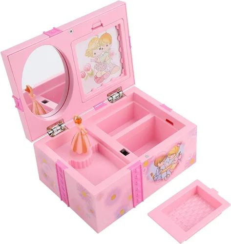 Vista 2 de Caja de música de juguete para niños, caja de música para niñas, caja de música de dibujos animados para princesas