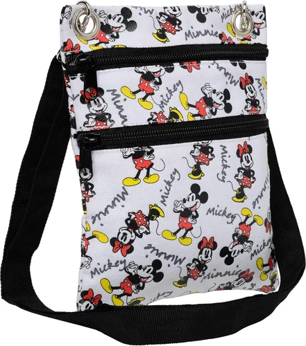 Vista 7 de Disney Bolsa de pasaporte cruzado de viaje Mickey Minnie Eeyore Stitch All Over Print