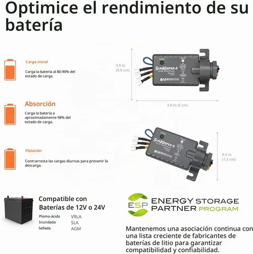 Vista 4 de Morningstar SunKeeper 6A PWM Controlador de carga solar, regulador de panel