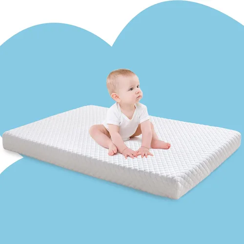 Vista 8 de LILNAP Colchón Pack and Play Impermeable de 3 Pulgadas, Colchón de Espuma Viscoelástica de 38"x26"x3" Pack N Play con Funda Transpirable