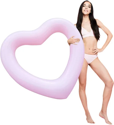 Vista 9 de Flotador inflable de corazón para piscina, anillos de natación de amor dulce flotante, tubo para verano, diversión en el agua, juguetes de fiesta