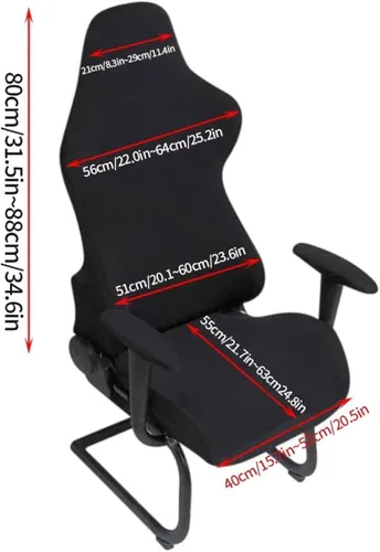 Vista 5 de Funda elástica para silla de juegos, funda elástica para computadora para silla de juegos de carreras, funda elástica para asiento de oficina