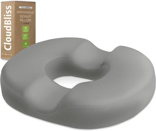 Vista 27 de Cojín de Asiento para Hemorroides en Forma de Dona Negro