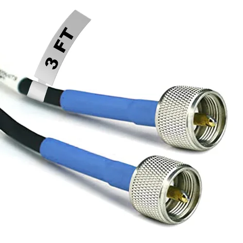 Vista 7 de Extreme Consumer Products ECP Cable Experts RG-8X - Cable coaxial de 1.5 pies PL259 M/M - Cables de puente resistentes a la intemperie