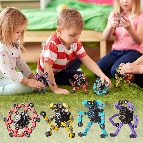 Vista 3 de Gokeey Regalos de Calcetín Navideño para Nietos Fidget Spinners Transformables para Niños y Adultos Alivio del Estrés Juguetes Sensoriales Fidget