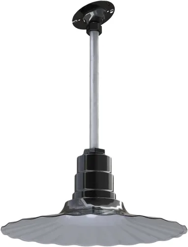 Vista 53 de Steel Lighting Co. Colgante Eagle Rock Lámpara montada en el techo Onda radial de 16 pulgadas vástago de 12 pulgadas Acero resistente