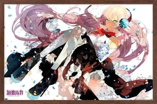 Vista 10 de Trends International Hatsune Miku - Póster de pared de Megurine Luka, 22.4 pulgadas de largo x 14.7 pulgadas, versión enmarcada en madera de granero