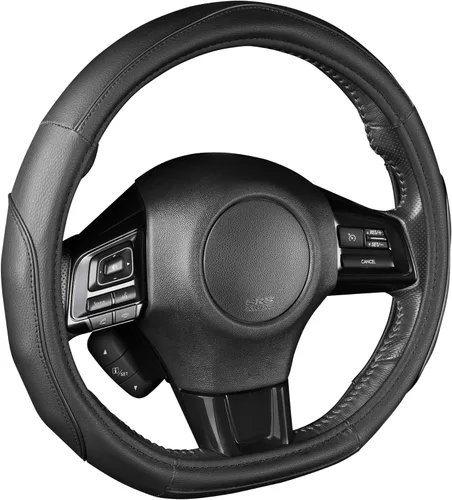 Vista 10 de Motor Trend Funda protectora para volante ergonómico/Protector de agarre para volantes de tamaño pequeño en automóviles, vehículos utilitarios Cuero