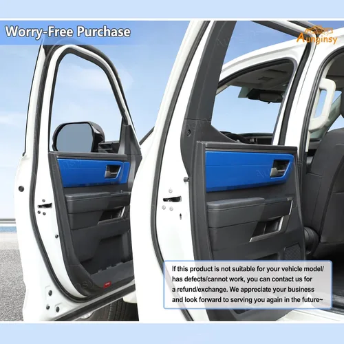 Vista 6 de Aunginsy 4 piezas cubierta de panel de manija interior de puerta para auto, compatible con Toyota Tundra 2022 2023 2024 2025, protector de panel