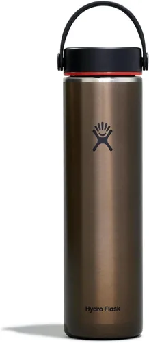 Vista 9 de Hydro Flask 24 Oz Botella de agua de la serie Trail ligera con tapa Flex ancha Obsidian - Botella de agua para senderismo