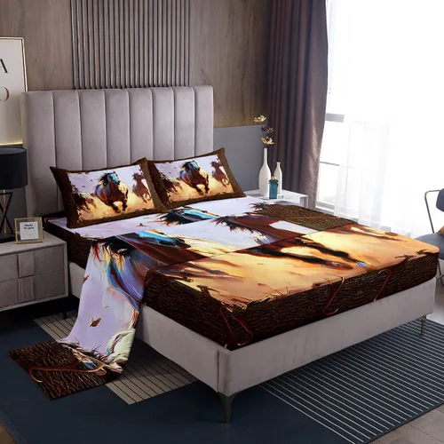 Vista 41 de Erosebridal Happy Camping - Juego de sábanas tamaño individual para niños, diseño de animales del bosque del bosque, para bebés, niños y niñas