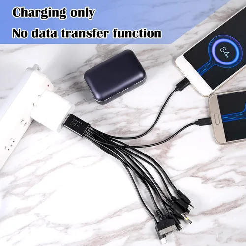 Vista 3 de Cargador múltiple 10 en 1 Cable de carga USB universal 10 en 1 Cable USB universal Adaptador de cable de carga multifunción Cable de sincronización