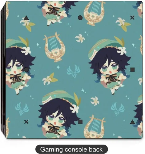 Vista 4 de Cute Mini Genshin Impact PS4 controller and console skin sticker protective cover wirelesswired gamepad controller Full body skin Body Vinyl Sticker