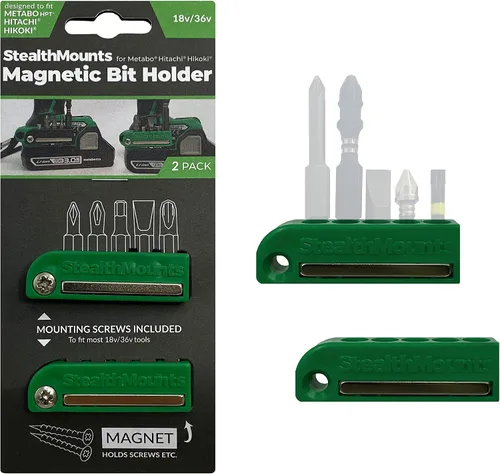 Vista 4 de StealthMounts Metabo HPT Soporte magnético para brocas Organizador de brocas Soporte perfecto para brocas e impactos Metabo HPT (paquete de 2)