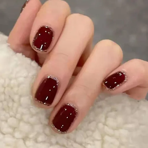 Vista 8 de 24 uñas postizas cuadradas a presión, cortas, bonitas, florales, acrílicas, con diseños de flores de arcoíris, uñas reutilizables con pegamento