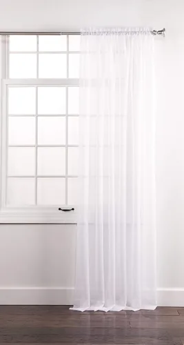 Vista 56 de Stylemaster Elegance Cenefa recta de gasa transparente, 60 x 14 pulgadas, color dorado