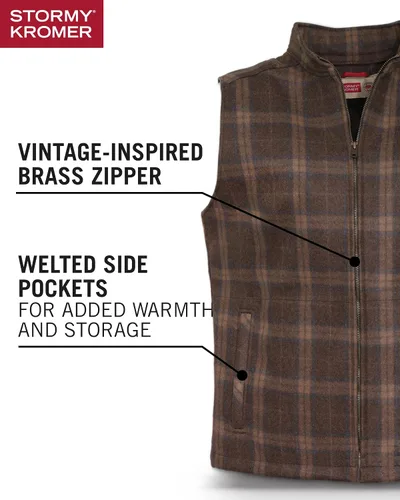 Vista 26 de Stormy Kromer The Ironwood Vest - Chaleco de invierno con cremallera para hombre, ropa de abrigo para clima frío