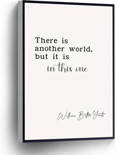 Vista 6 de PUCHYUCT William Butler Yeats - Lienzo decorativo para pared, póster con texto en inglés "Think Like A Wise Man" (Think Like A Wise Man) con texto