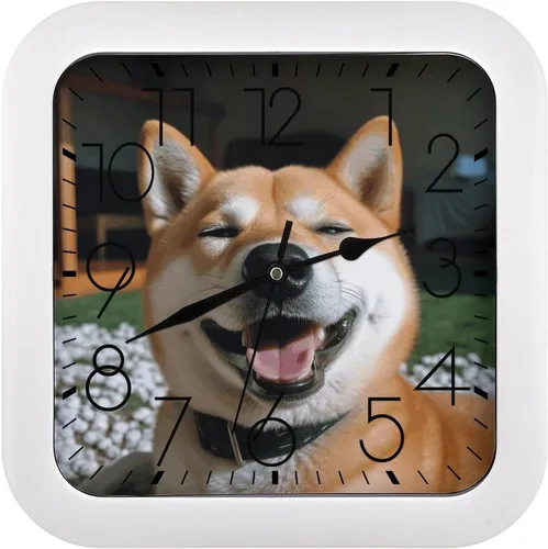 Vista 20 de 10" Square Modern Wall Clock,Art Chicken Animal Painting Print Kitchen Clocks Wall Battery Operated,Silent Non Ticking Unique Funny Cute Wall Clock