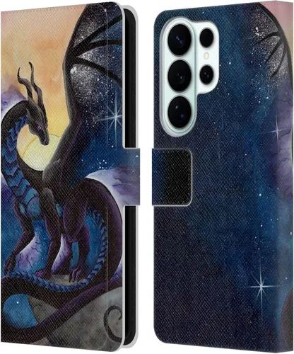 Vista 96 de Head Case Designs Officially Licensed Carla Morrow Galactic Entrancement Dragons Leather Wallet Case Compatible with Samsung Galaxy A07 4G