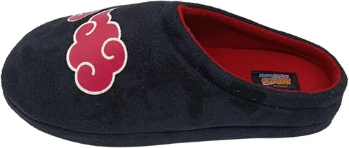 Vista 2 de Ground Up International Pantuflas con licencia oficial de Naruto Shippuden con diseño de anime para adultos, color rojo, 11-12, Rojo