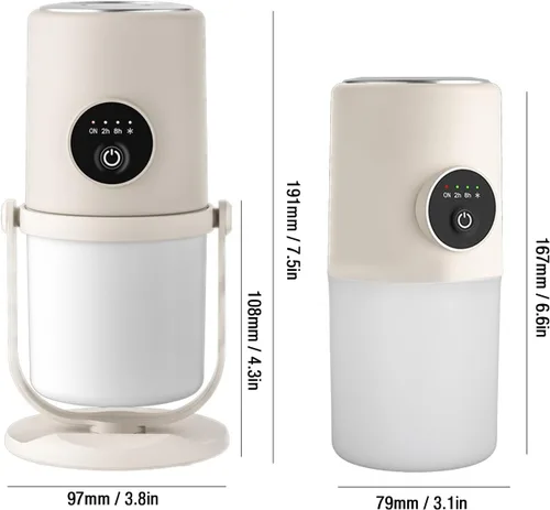 Vista 7 de Mini humidificador portátil, humidificadores de niebla fría de 10.1 fl oz con soporte, humidificador de escritorio USB silencioso con 2 modos