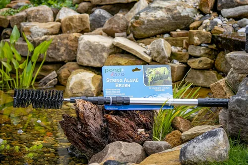 Vista 4 de PondH2o Water Garden Koi Fish Pond Brush con mango telescópico