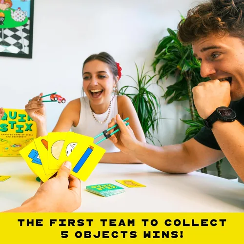 Vista 5 de Lucky Egg Quik Stix - Juego de habilidades, divertidos juegos familiares para niños y adultos, mayores de 7 años, 2 a 8 jugadores, juegos de mesa
